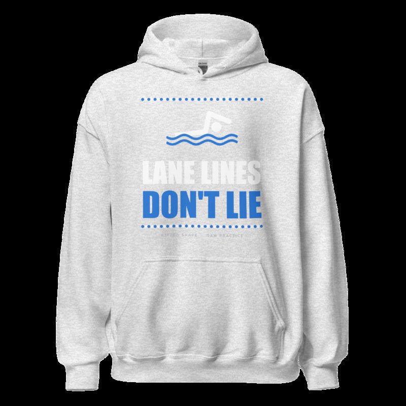 Ripped Shape Lane Lines Don't Lie Sport Hoodie Ash