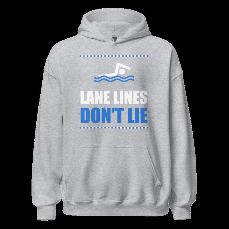 Ripped Shape Lane Lines Don't Lie Sport Hoodie Sport Grey