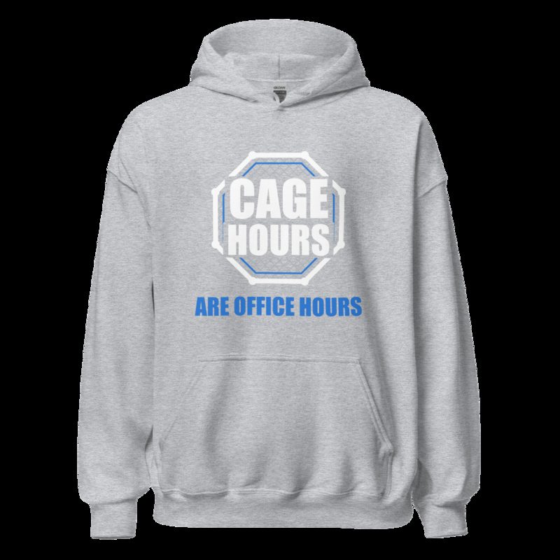 Ripped Shape Cage Hours Are Office Hours Sport Hoodie Sport Grey