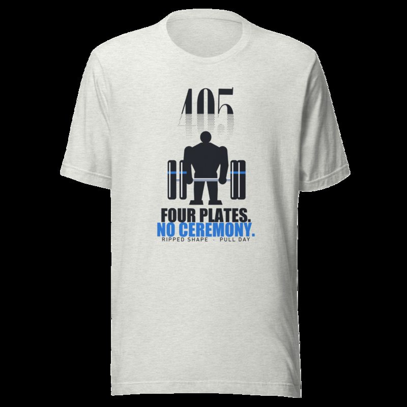 Ripped Shape 405 No Ceremony Strength Division Tee Ash