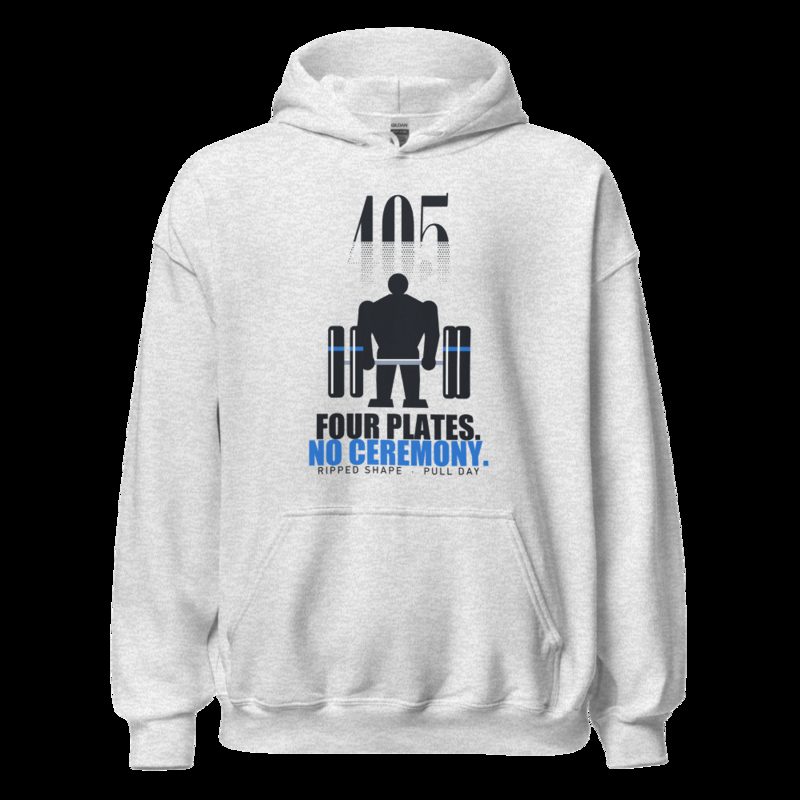 Ripped Shape 405 No Ceremony Strength Division Hoodie Ash
