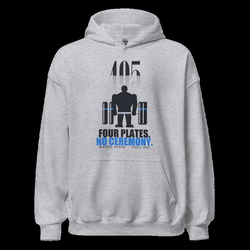 Ripped Shape 405 No Ceremony Strength Division Hoodie Sport Grey