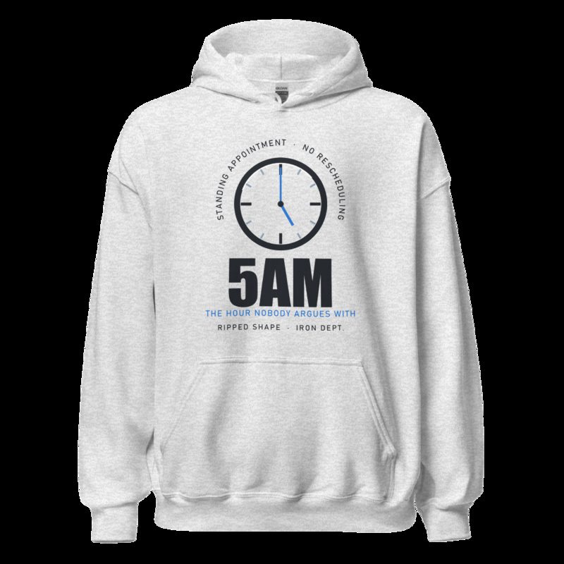 Ripped Shape 5AM Standing Appointment Strength Division Hoodie Ash