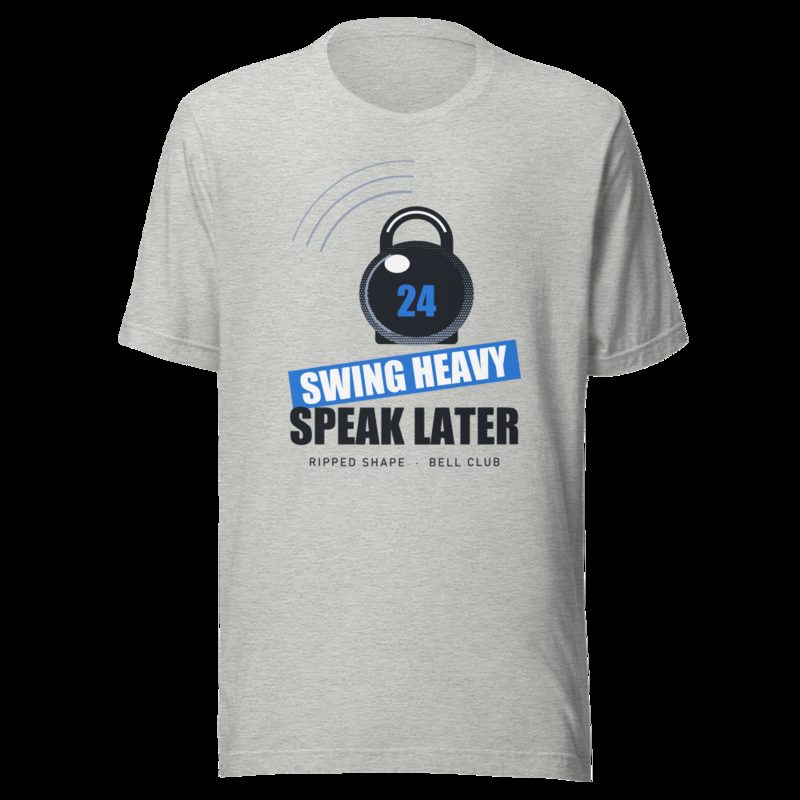 Ripped Shape Swing Heavy Speak Later Strength Division Tee Athletic Heather