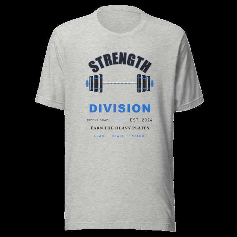 Ripped Shape Strength Division Varsity Strength Division Tee Athletic Heather