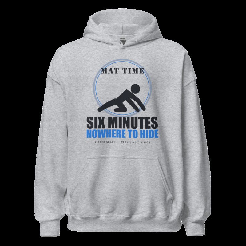 Ripped Shape Six Minutes Nowhere To Hide Strength Division Hoodie Sport Grey