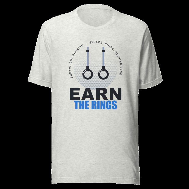 Ripped Shape Earn The Rings Strength Division Tee Ash