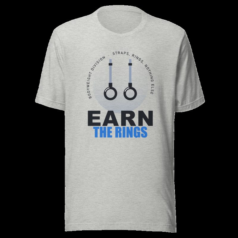 Ripped Shape Earn The Rings Strength Division Tee Athletic Heather