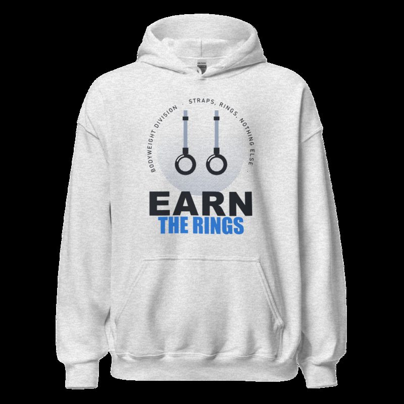 Ripped Shape Earn The Rings Strength Division Hoodie Ash