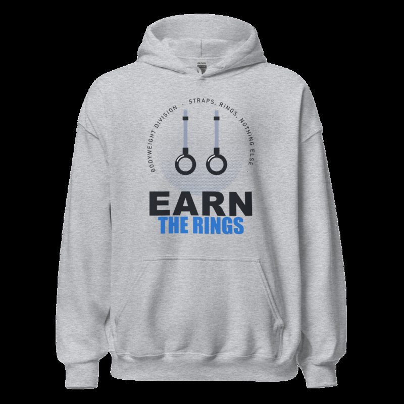 Ripped Shape Earn The Rings Strength Division Hoodie Sport Grey