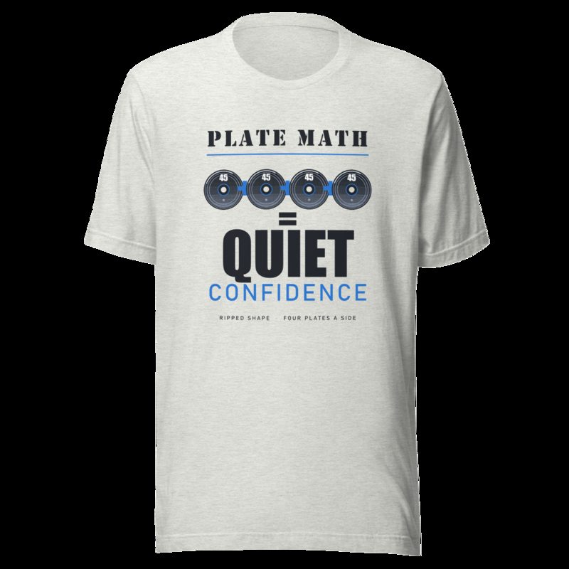 Ripped Shape Plate Math Strength Division Tee Ash