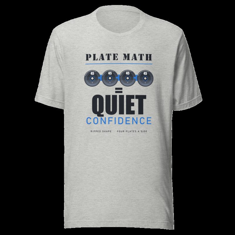 Ripped Shape Plate Math Strength Division Tee Athletic Heather