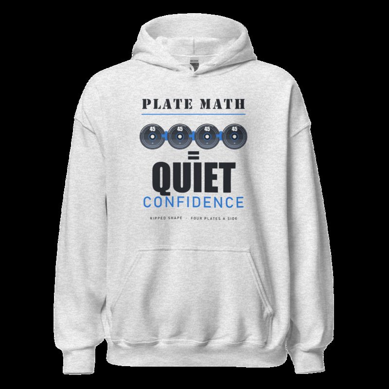 Ripped Shape Plate Math Strength Division Hoodie Ash