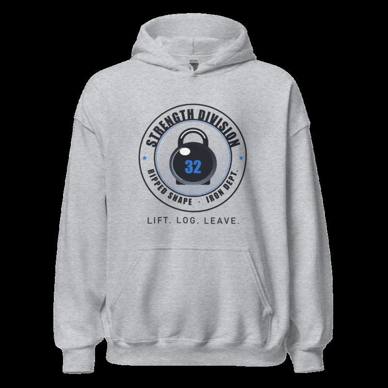 Ripped Shape Strength Division Seal Strength Division Hoodie Sport Grey