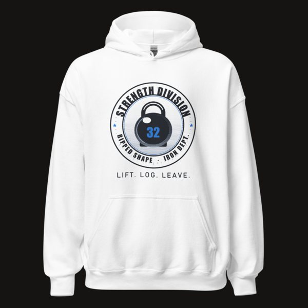 Ripped Shape Strength Division Seal Strength Division Hoodie in White