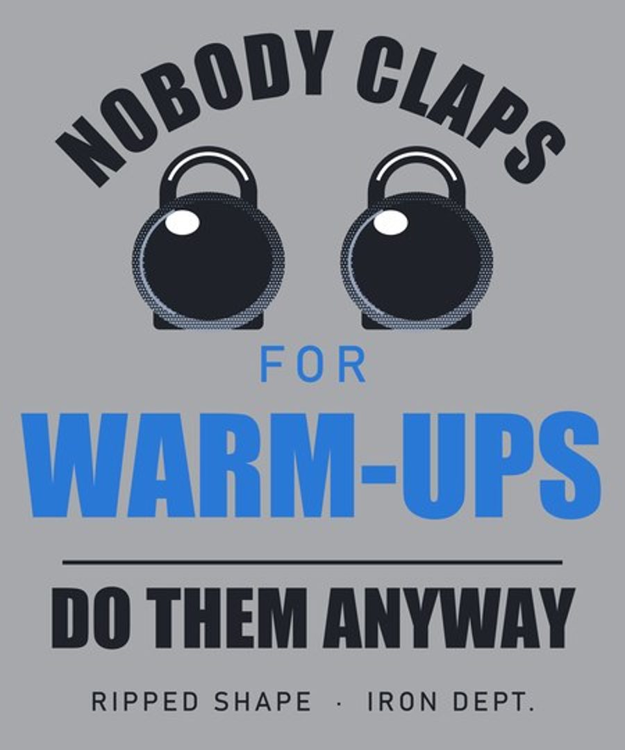 Ripped Shape Nobody Claps For Warm-Ups Strength Division Tee Ash