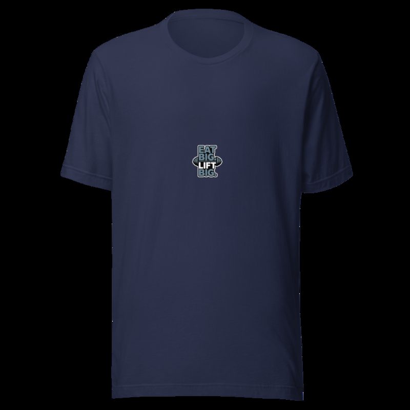 Ripped Shape Eat Big Lift Big Tee Navy