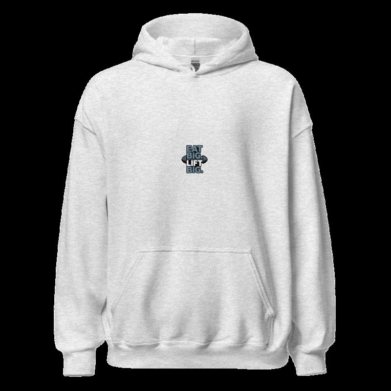 Ripped Shape Eat Big Lift Big Hoodie Ash