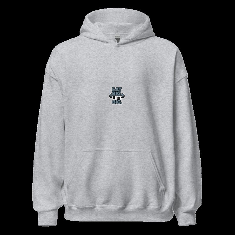 Ripped Shape Eat Big Lift Big Hoodie Sport Grey