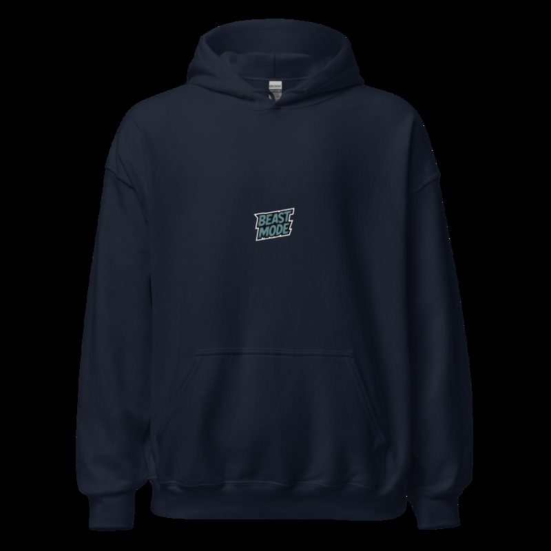 Ripped Shape Beast Mode Hoodie Navy