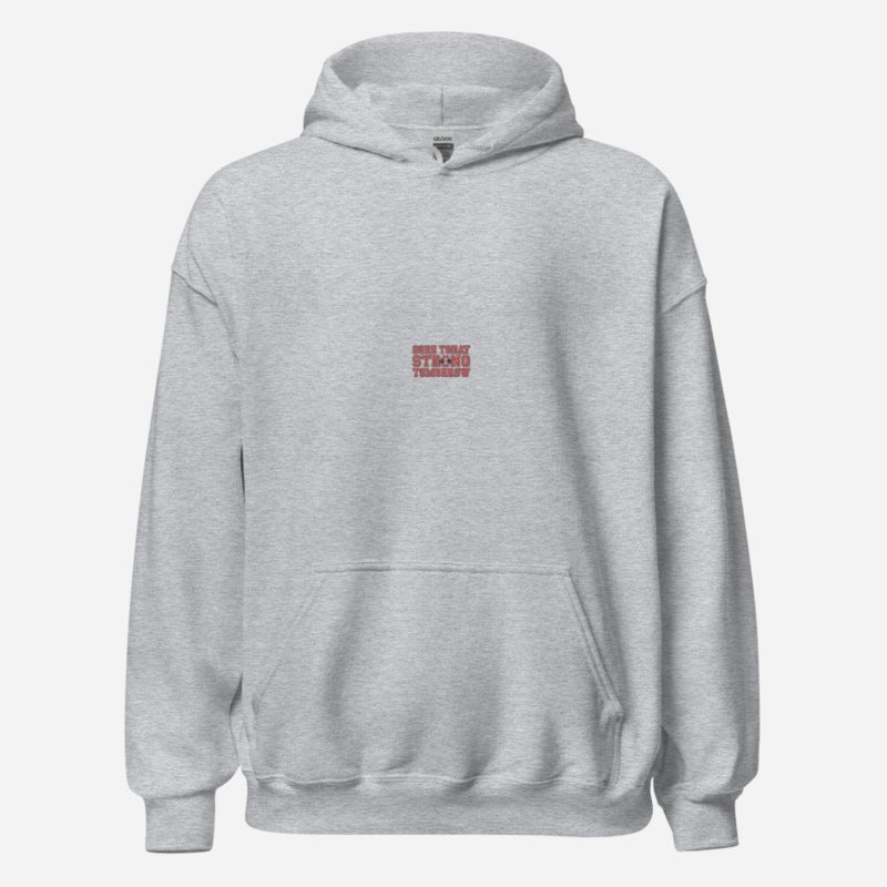 Ripped Shape Sore Today Strong Tomorrow Hoodie Sport Grey