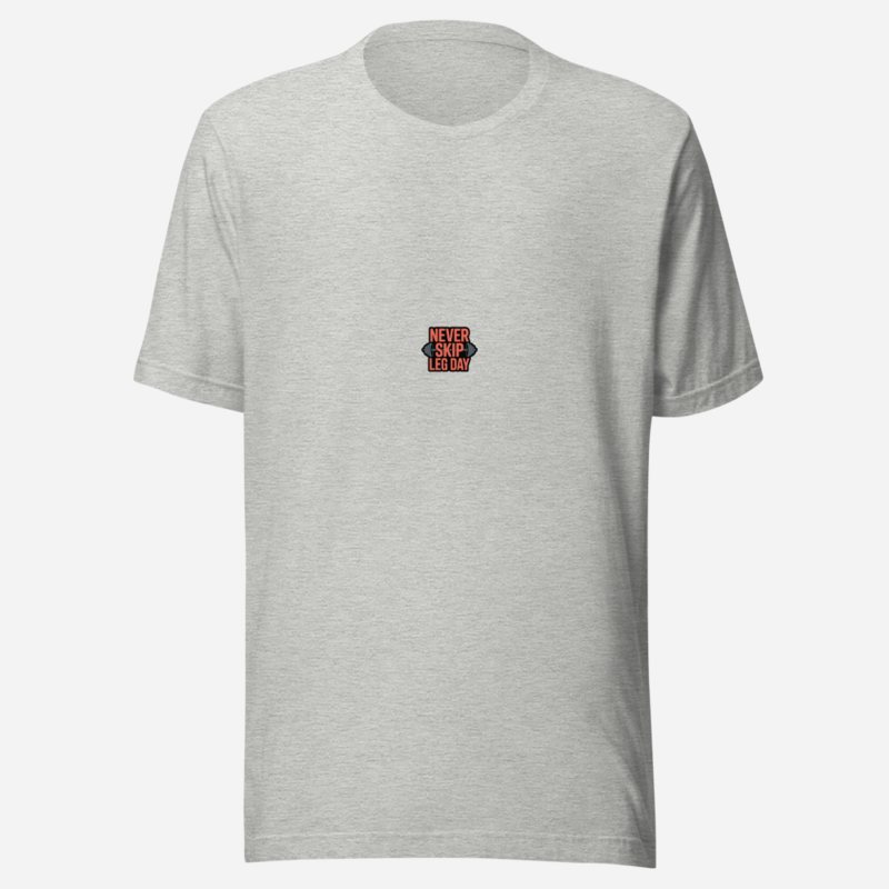 Ripped Shape Never Skip Leg Day Tee Athletic Heather