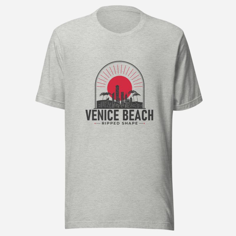 Ripped Shape Venice Beach Sunset Tee Athletic Heather