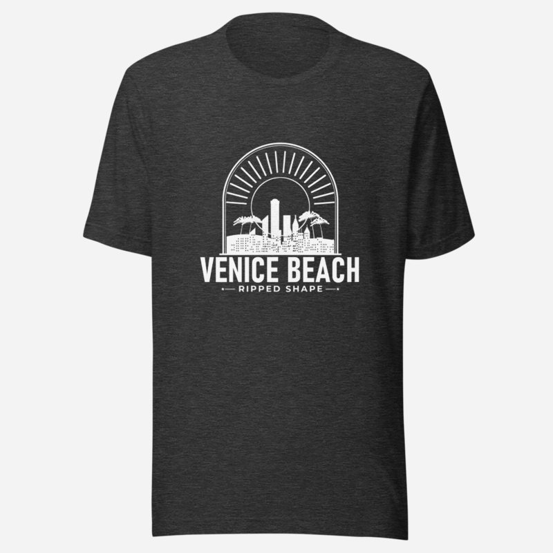 Ripped Shape Venice Beach Sunset Tee Dark Grey Heather