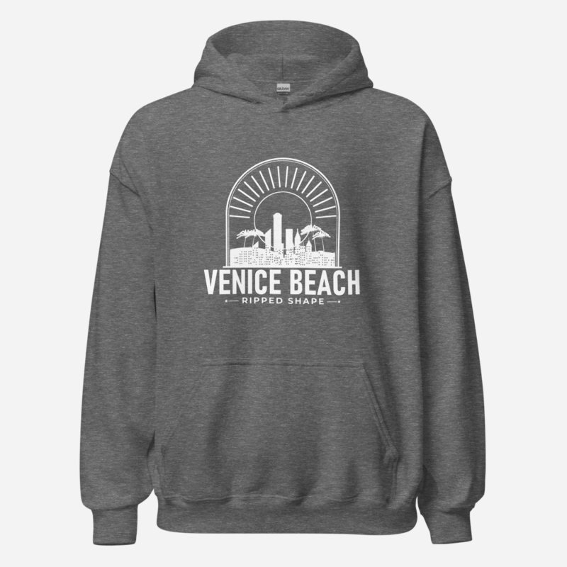 Ripped Shape Venice Beach Sunset Hoodie Graphite Heather