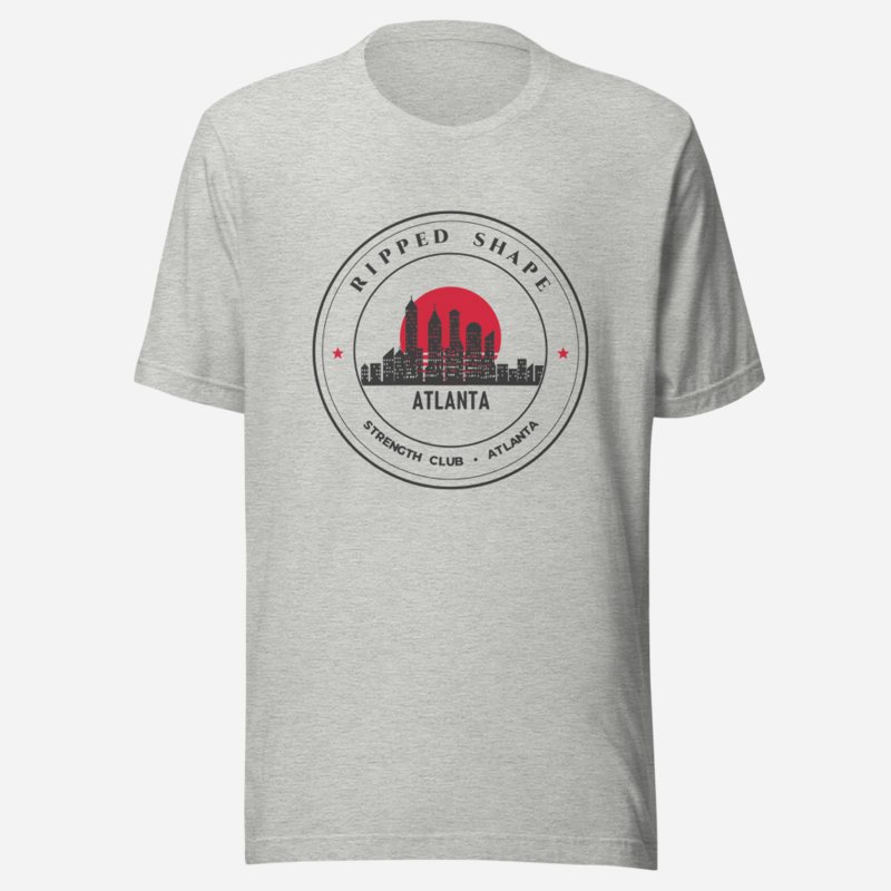 Ripped Shape Strength Club Crest Tee Athletic Heather