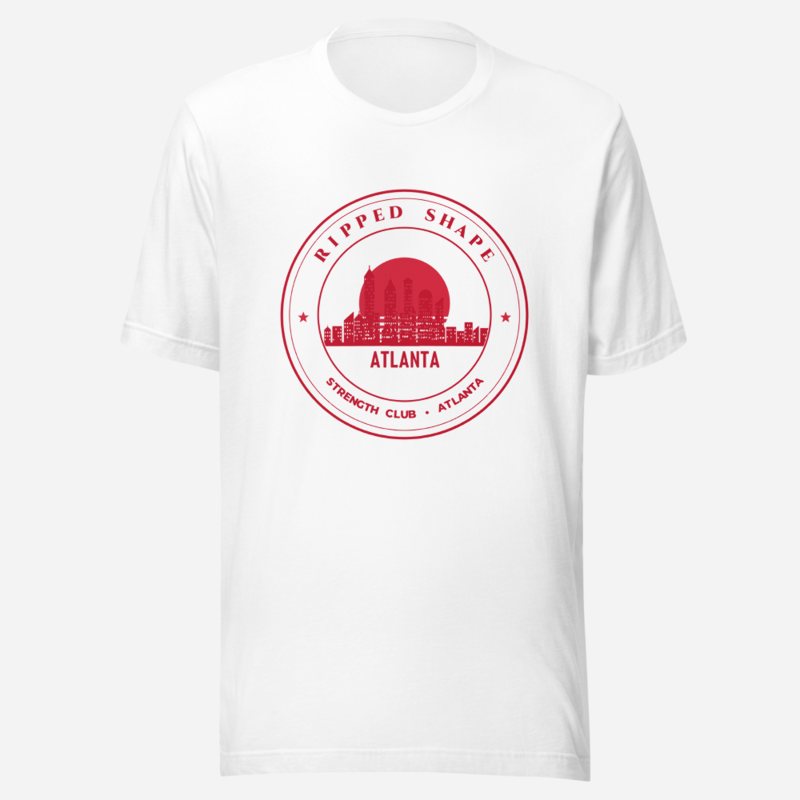 Ripped Shape Strength Club Crest Tee White