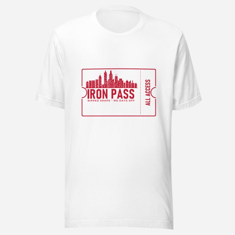 Ripped Shape Iron Pass Ticket Tee White