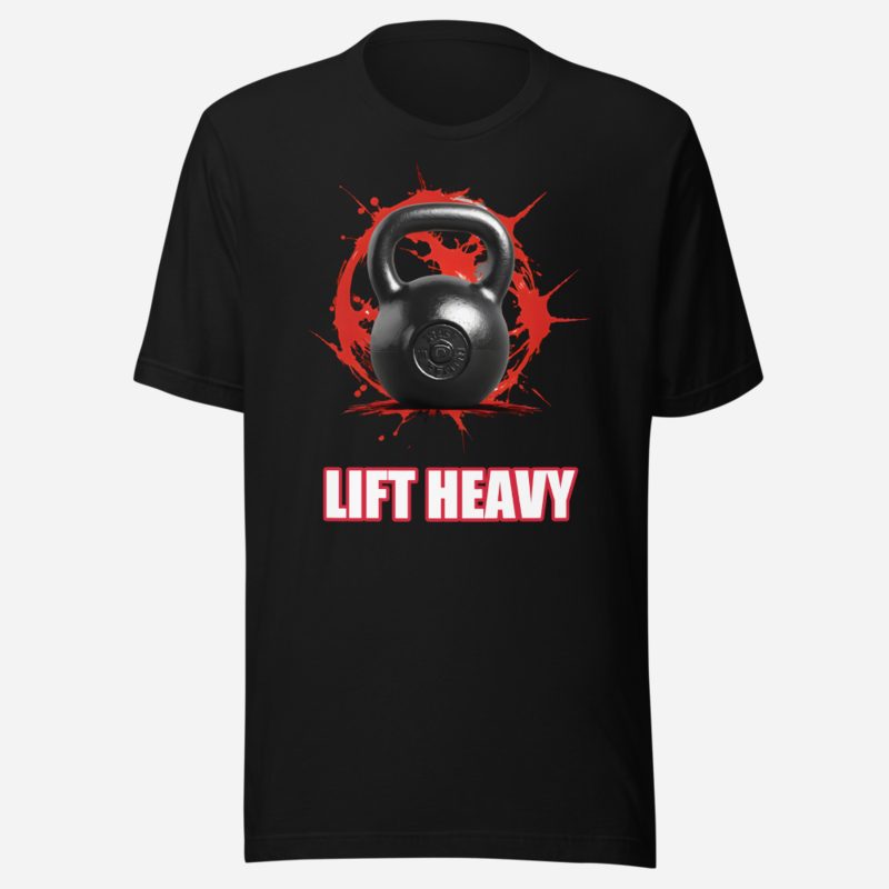 Ripped Shape Lift Heavy Kettlebell Tee in Black