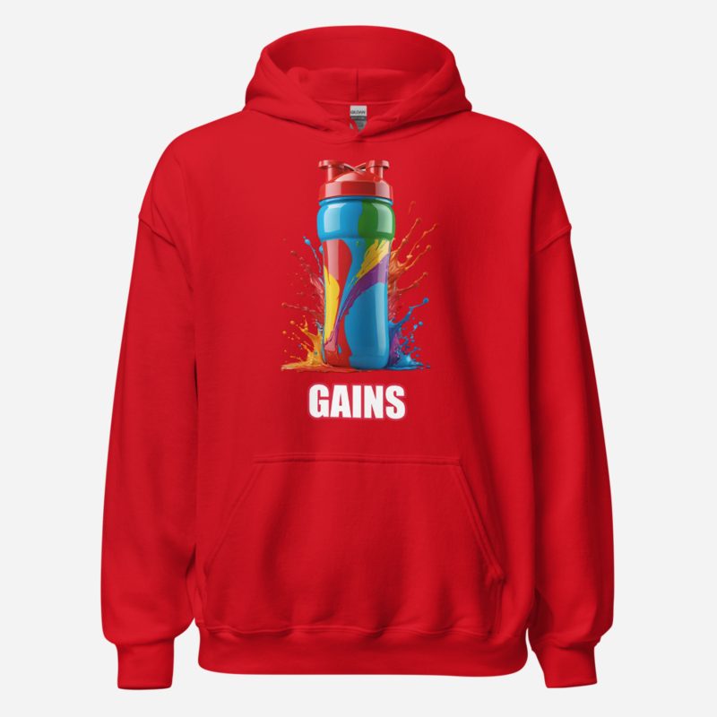 Ripped Shape Gains Protein Shaker Hoodie
