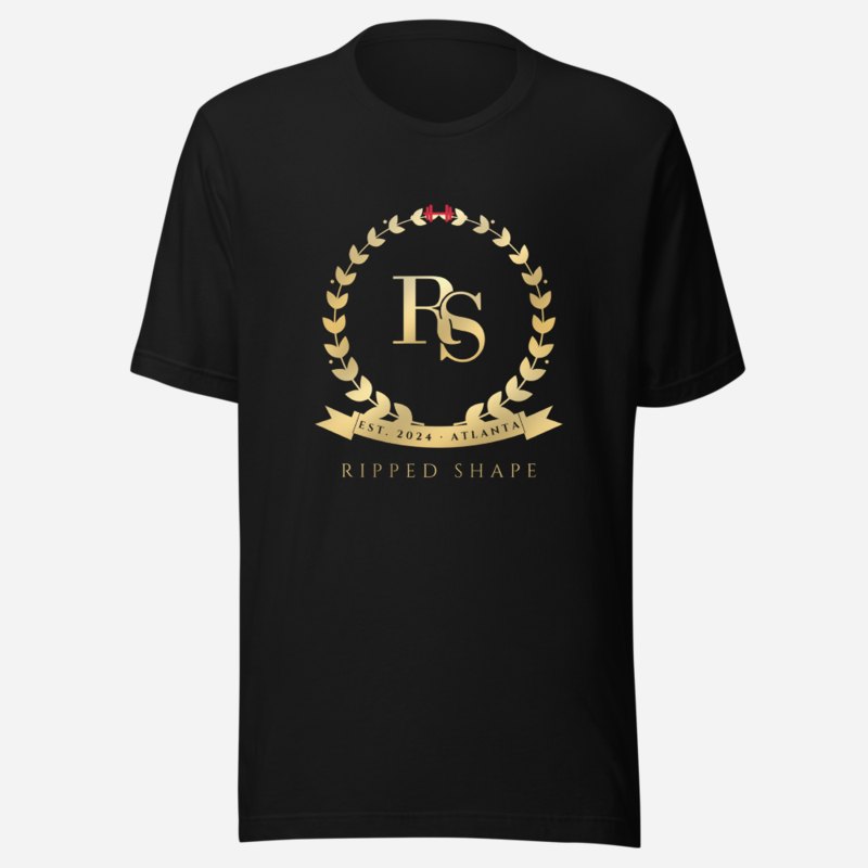 Ripped Shape Maison Crest Tee Black