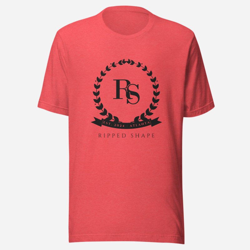 Ripped Shape Maison Crest Tee Heather Red