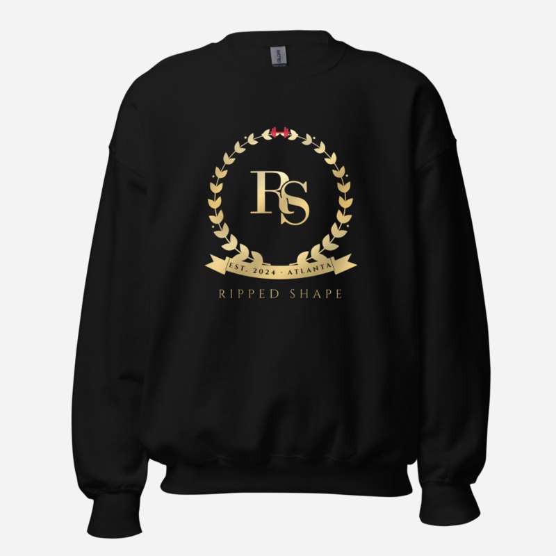 Ripped Shape Maison Crest Sweatshirt Black