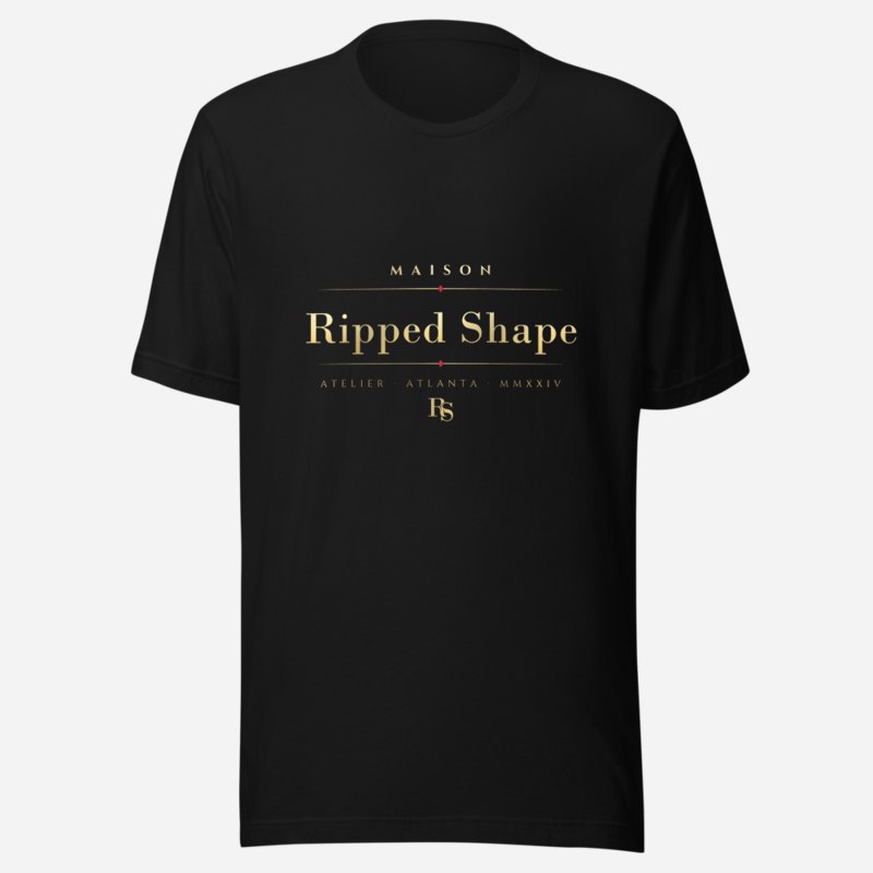 Ripped Shape Maison Signature Tee Black
