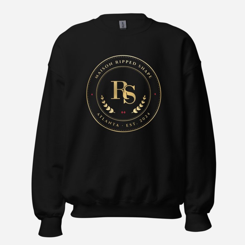 Ripped Shape Maison Medallion Sweatshirt Black