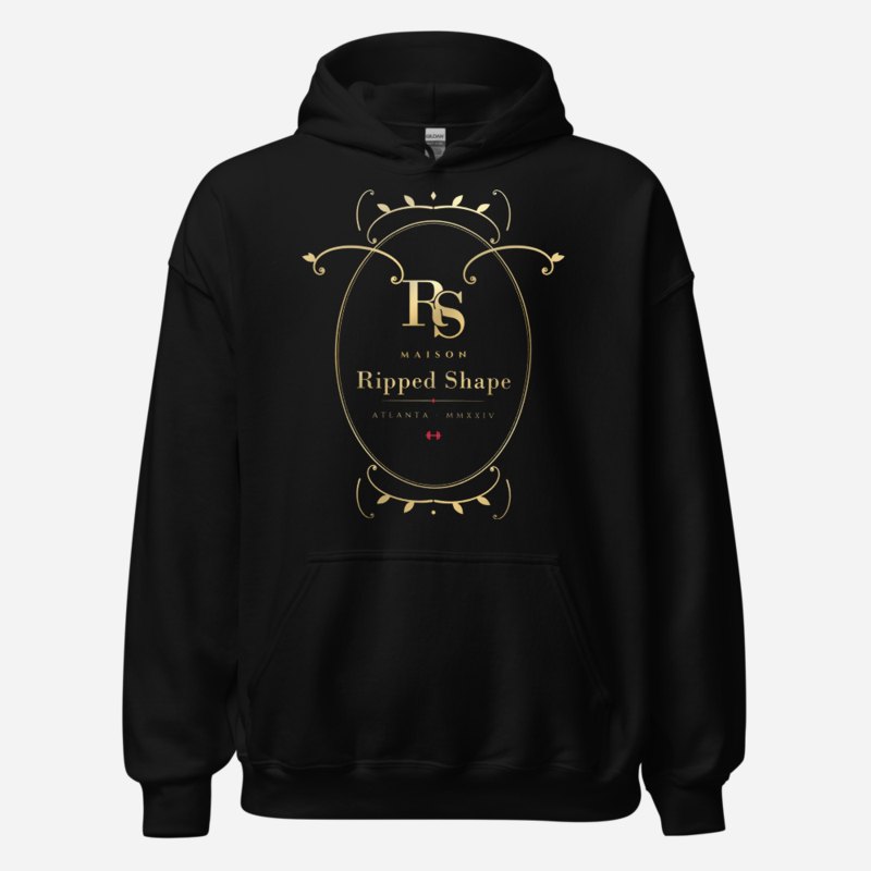 Ripped Shape Maison Baroque Cartouche Hoodie Black