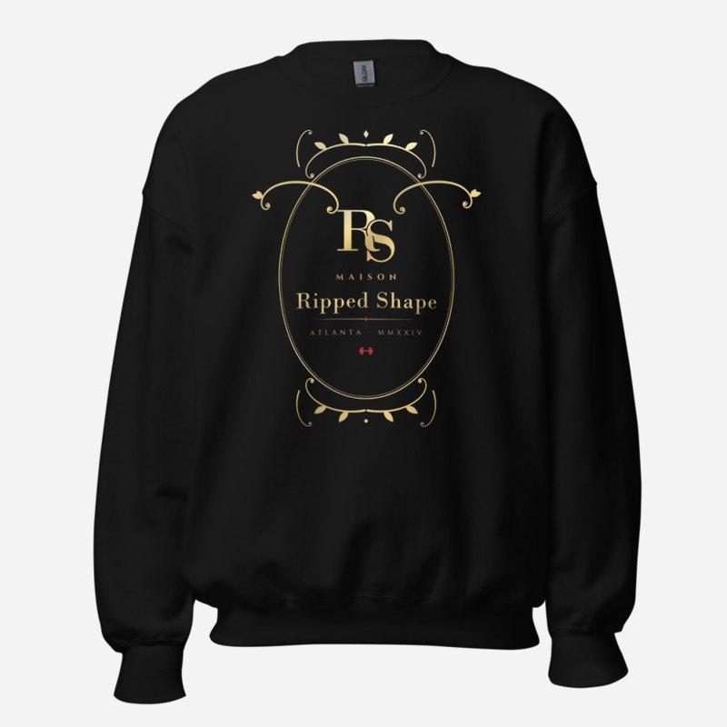 Ripped Shape Maison Baroque Cartouche Sweatshirt Black