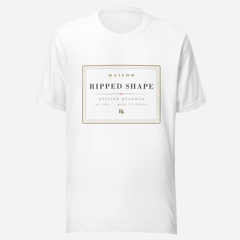 Ripped Shape Maison Atelier Label Tee White