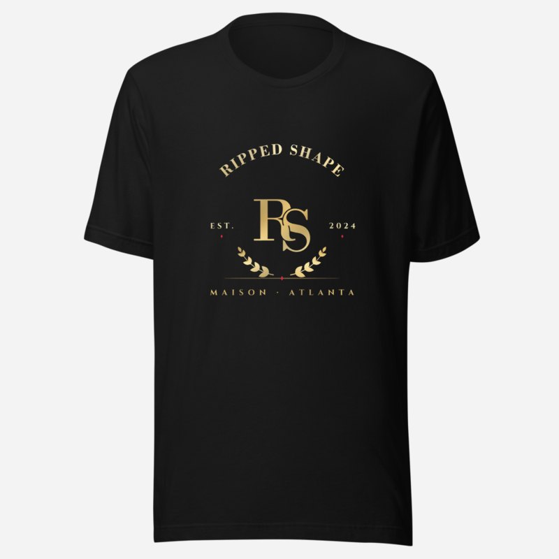 Ripped Shape Maison Heritage Arch Tee Black