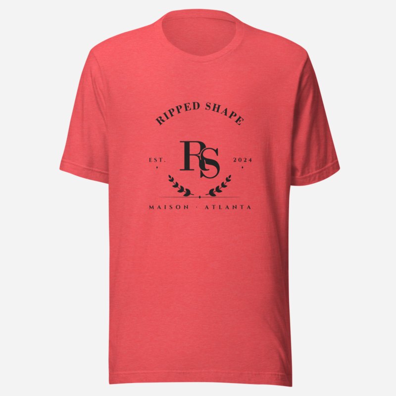Ripped Shape Maison Heritage Arch Tee Heather Red