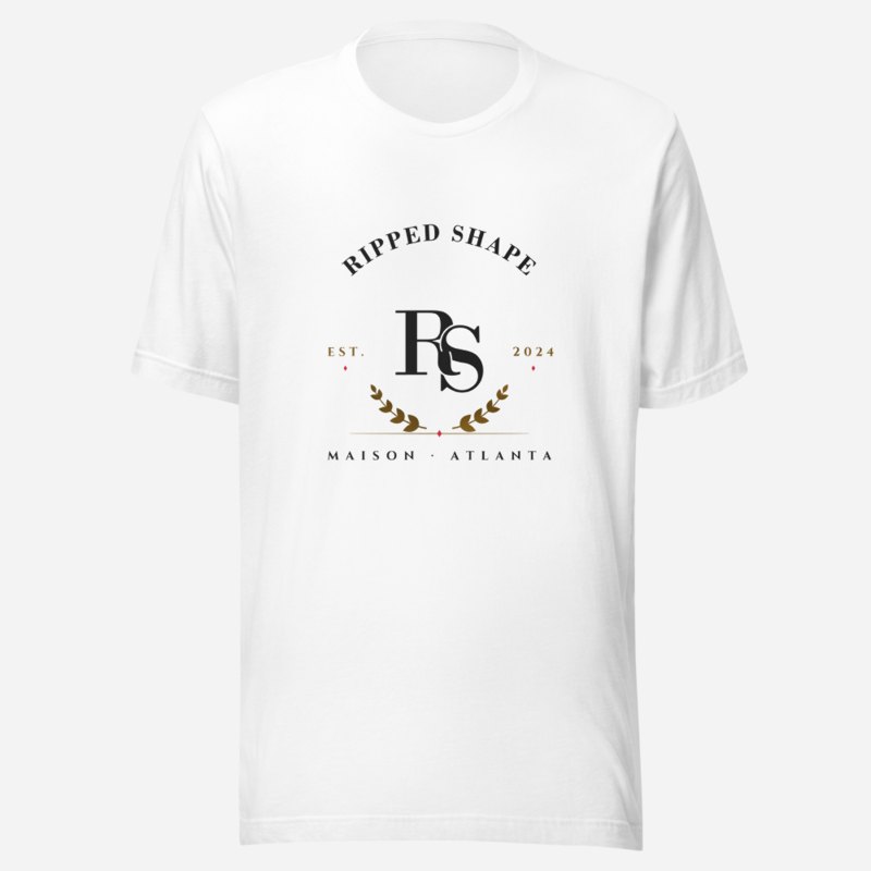 Ripped Shape Maison Heritage Arch Tee White