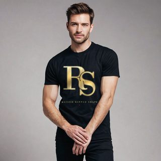 Ripped Shape Maison Embroidered Monogram Tee AI model